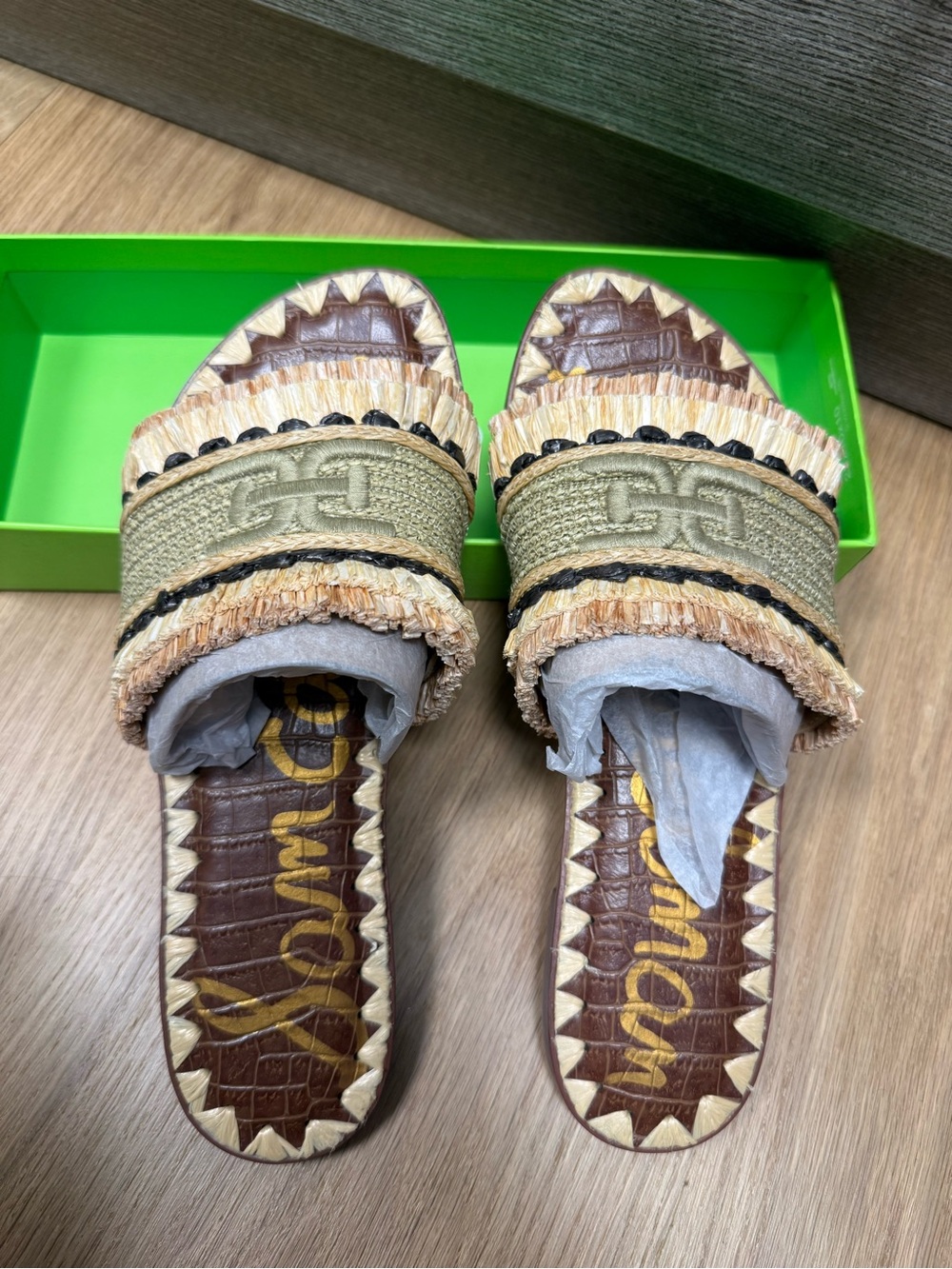 Sam Edelman sz 7 Georgia raffia slide